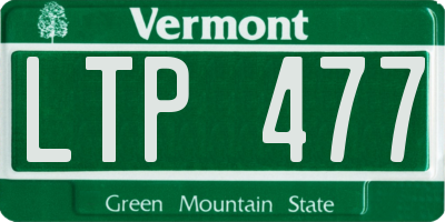 VT license plate LTP477
