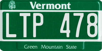 VT license plate LTP478