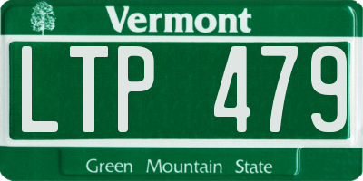 VT license plate LTP479