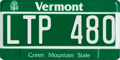 VT license plate LTP480