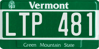 VT license plate LTP481
