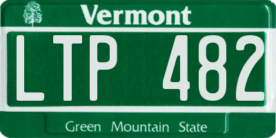 VT license plate LTP482
