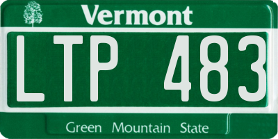 VT license plate LTP483