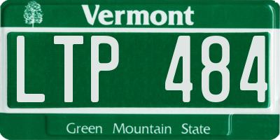 VT license plate LTP484