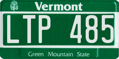 VT license plate LTP485