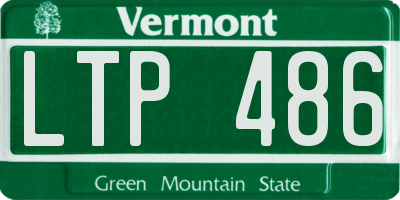 VT license plate LTP486