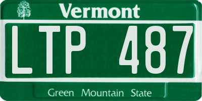 VT license plate LTP487