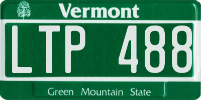 VT license plate LTP488