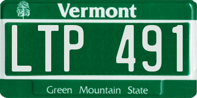 VT license plate LTP491