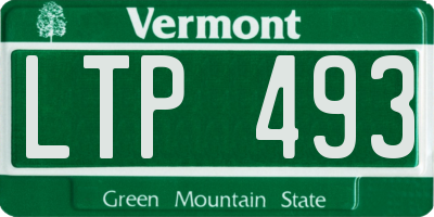 VT license plate LTP493