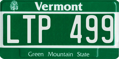 VT license plate LTP499