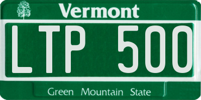 VT license plate LTP500