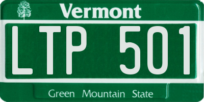 VT license plate LTP501