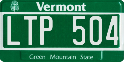 VT license plate LTP504