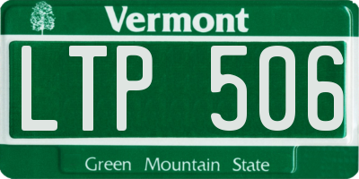 VT license plate LTP506