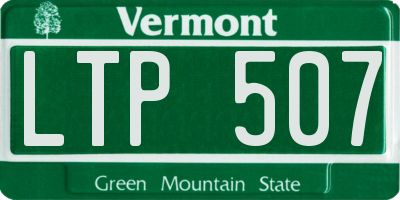 VT license plate LTP507