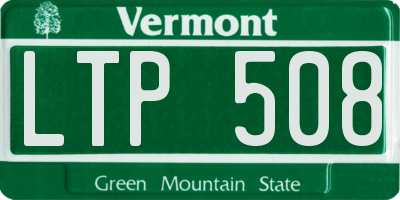 VT license plate LTP508