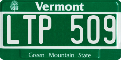 VT license plate LTP509