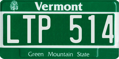 VT license plate LTP514