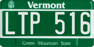 VT license plate LTP516