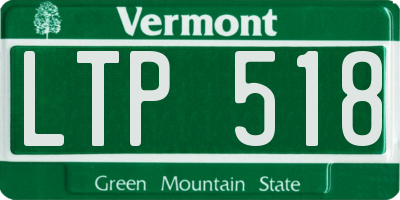 VT license plate LTP518