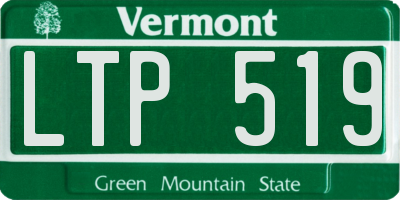 VT license plate LTP519