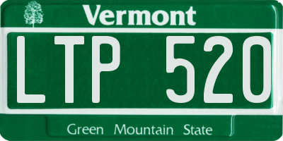 VT license plate LTP520