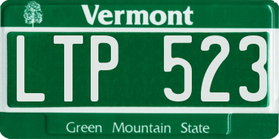 VT license plate LTP523