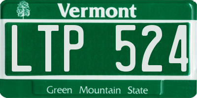 VT license plate LTP524