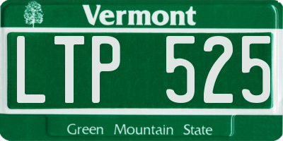 VT license plate LTP525