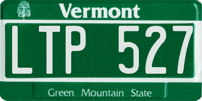 VT license plate LTP527