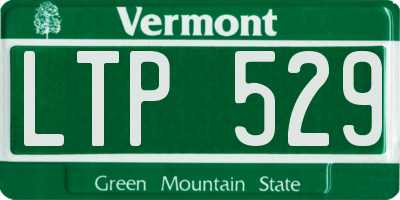 VT license plate LTP529