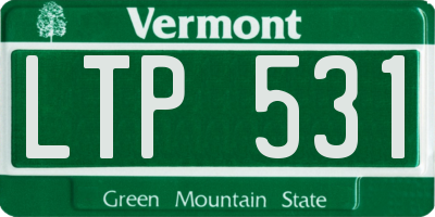 VT license plate LTP531