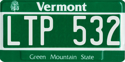 VT license plate LTP532