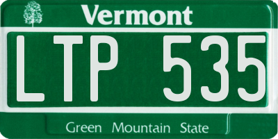 VT license plate LTP535