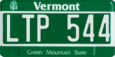VT license plate LTP544