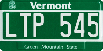 VT license plate LTP545