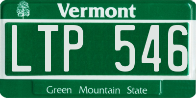 VT license plate LTP546