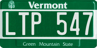 VT license plate LTP547