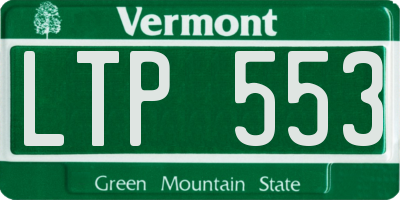 VT license plate LTP553