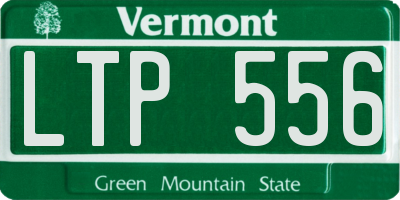 VT license plate LTP556