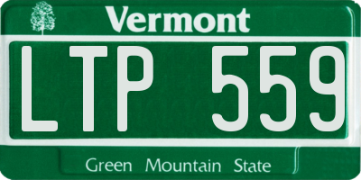 VT license plate LTP559