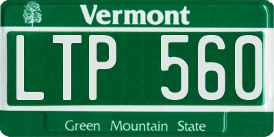 VT license plate LTP560