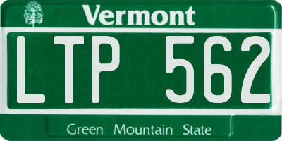 VT license plate LTP562