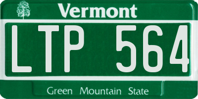 VT license plate LTP564