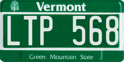 VT license plate LTP568
