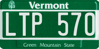 VT license plate LTP570