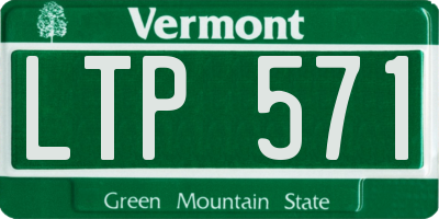 VT license plate LTP571