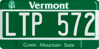 VT license plate LTP572