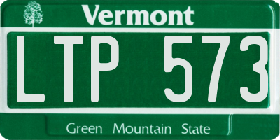 VT license plate LTP573